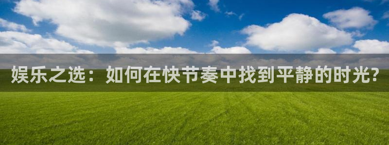 万向娱乐代理注册官网入口：娱乐之选：如何在快节奏中找到平静的时光?