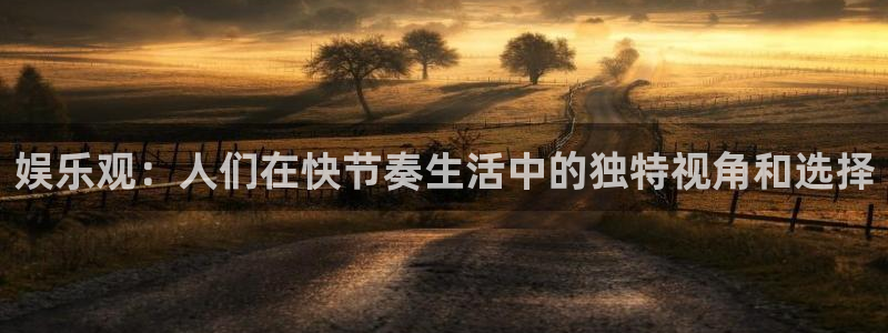 万向娱乐体育代理：娱乐观：人们在快节奏生活中的独特视角和选择